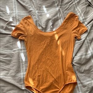 Charlotte Russe Vibrant Orange bodysuit